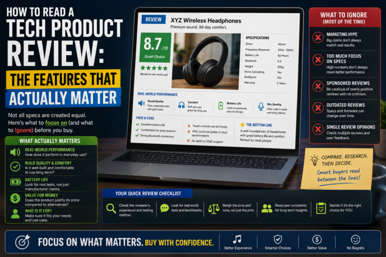 How to Read a Tech Product Review: The Features That Actually Matter
