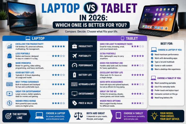 Laptop vs Tablet in 2026: Which One Is Better for You?